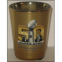 Super Bowl 50,  2oz Chrome Colour Shot Glass