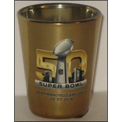 Super Bowl 50,  2oz Chrome Colour Shot Glass