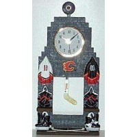 Calgary Flames Pendulum Clock