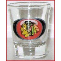 Chicago Black Hawks 2oz Shot Glass