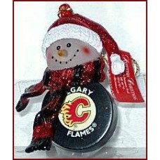 Calgary Flames Striped 3in PowerPlay Snowmen