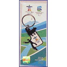 Man Bear Pewter Keychain 