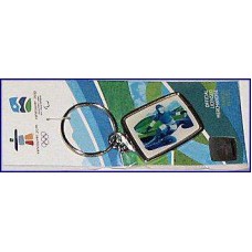 Parallel Pewter Keychain 