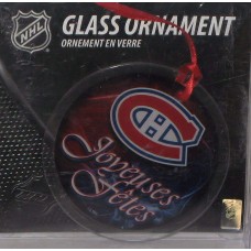 Habs Hanging Glass Ornaments - Français
