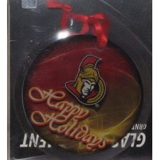 Ottawa Senators Hanging Glass Ornaments